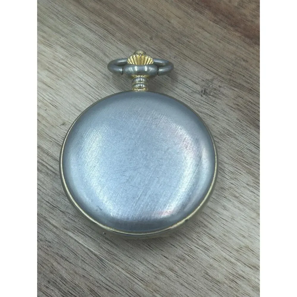 Wrangler Pocket Watch Men Eagle Full Hunter Two Tone Quartz Japan New Battery